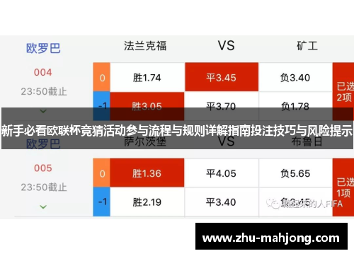 新手必看欧联杯竞猜活动参与流程与规则详解指南投注技巧与风险提示 新手必看欧联杯竞猜活动参与流程与规则详解指南投注技巧与风险提示